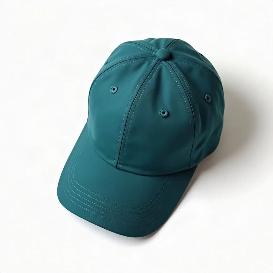 Teal six-panel cap