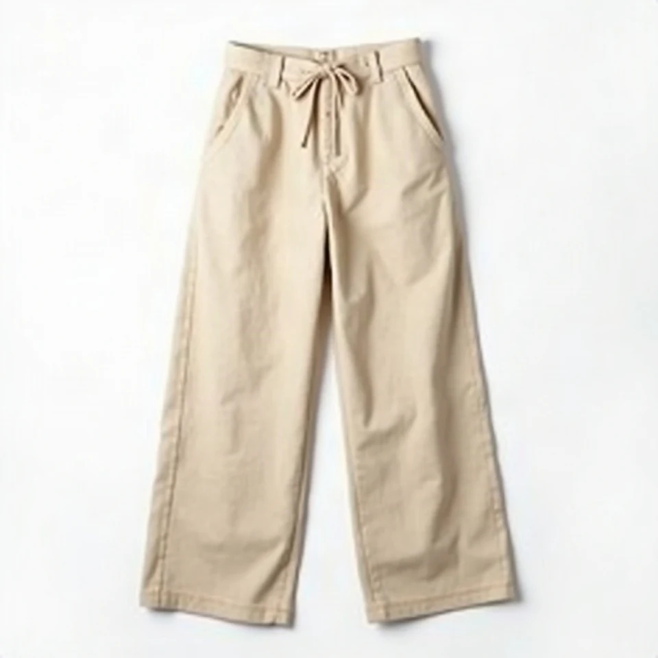 Tan wide trousers